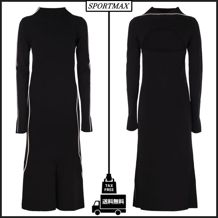 SPORTMAX OPEROSO クレープビスコース混 ニット フィットドレス