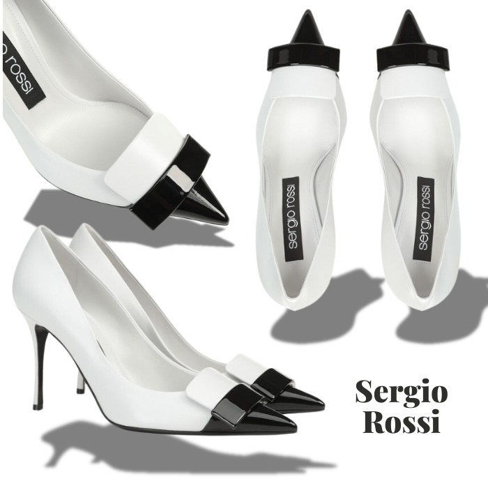 オケージョン★SS25新作★Sergio Rossi★sr1-Pumps Black/White