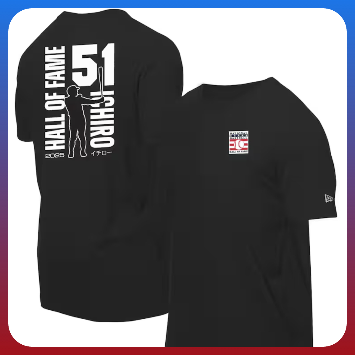 日本人初！イチロー アメリカ野球殿堂入り 記念Tシャツ