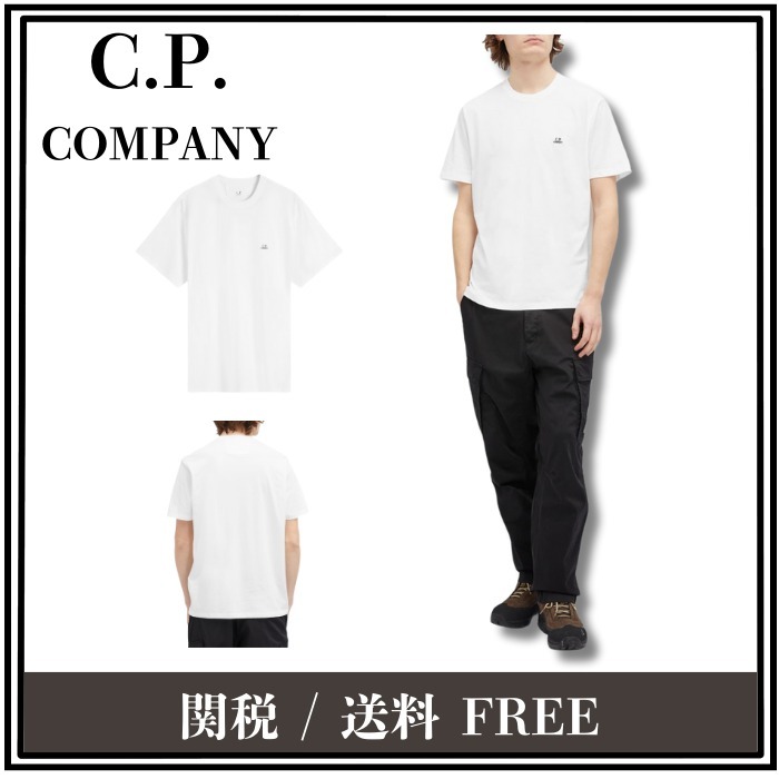 【売れ筋】C.P. Company 30/1 ロゴ パッチ Tシャツ