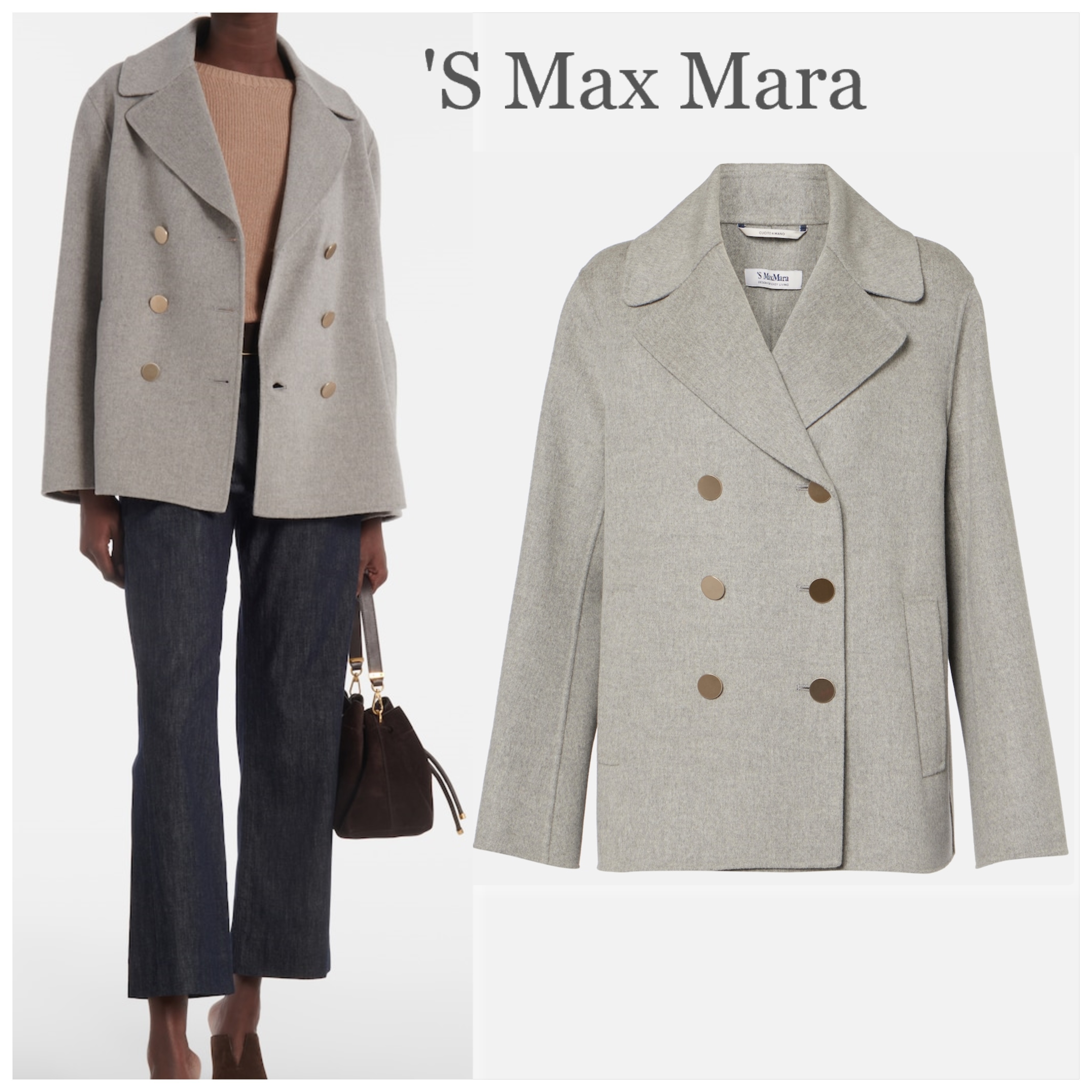 S Max Mara マルゴー ピュア ウール ダブルフェイス ジャケット