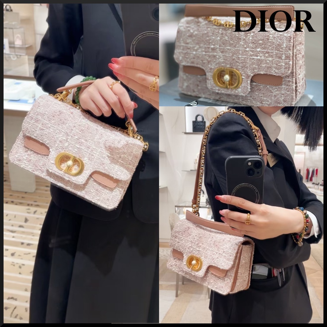 【春らしさ感じる☆】Dior Jolie トップハンドルバッグ スモール