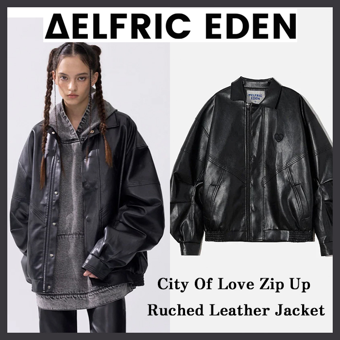 日本未入荷【Aelfric Eden】ジップアップレザージャケット