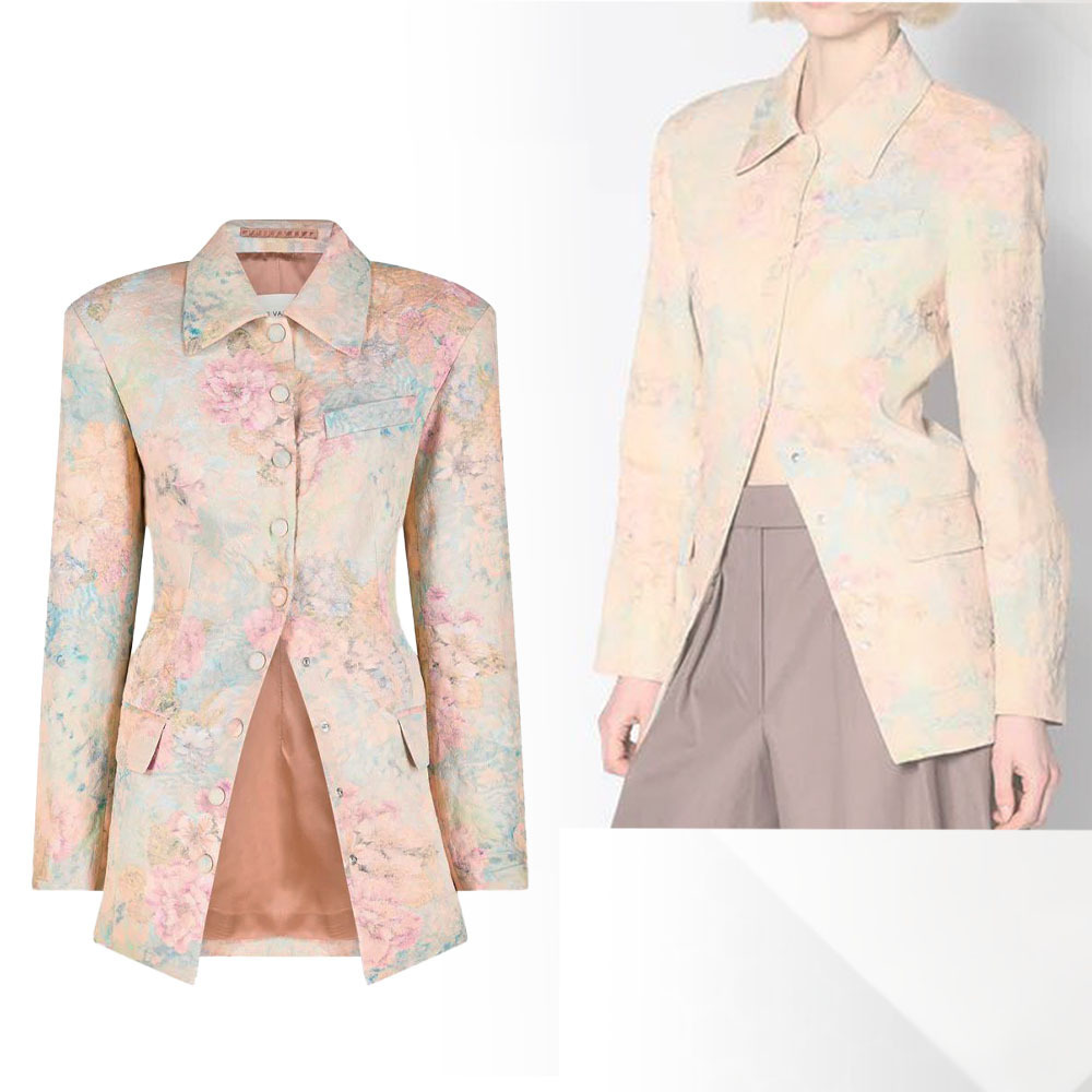 【DRIES VAN NOTEN】花柄 フィッティド ジャケット 送料関税込