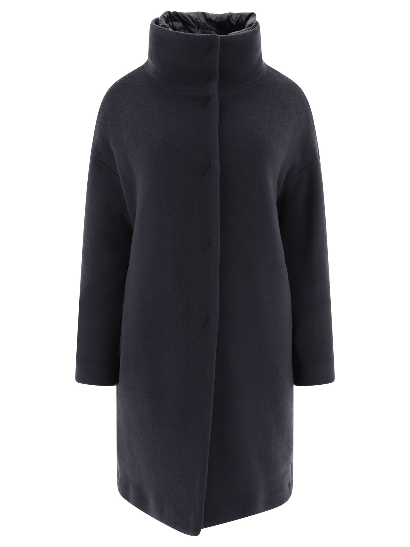 コート Herno Down coat in new modern double nylon Blue