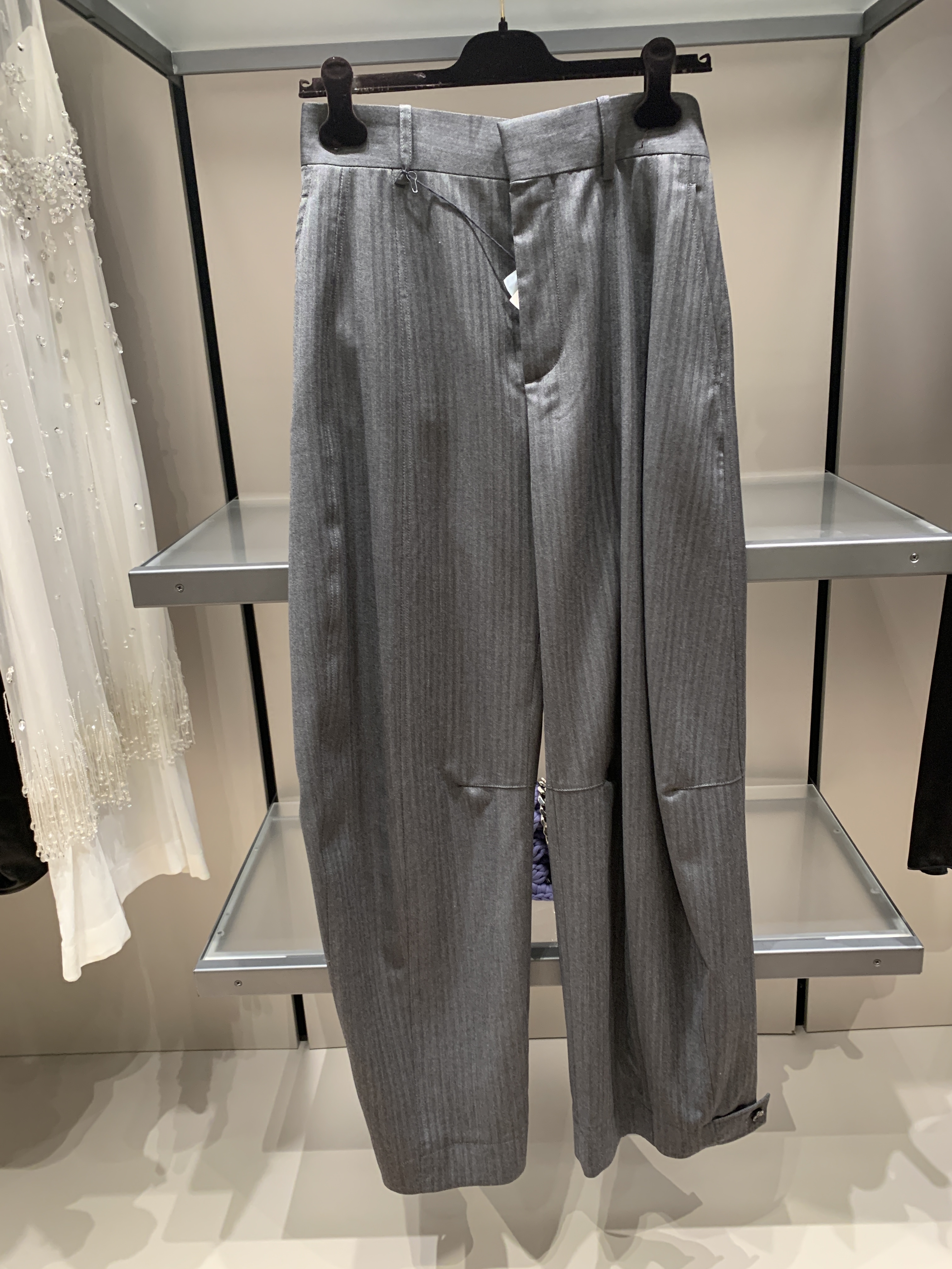 BOTTEGA VENETA シェブロンライトウールパンツ 708419