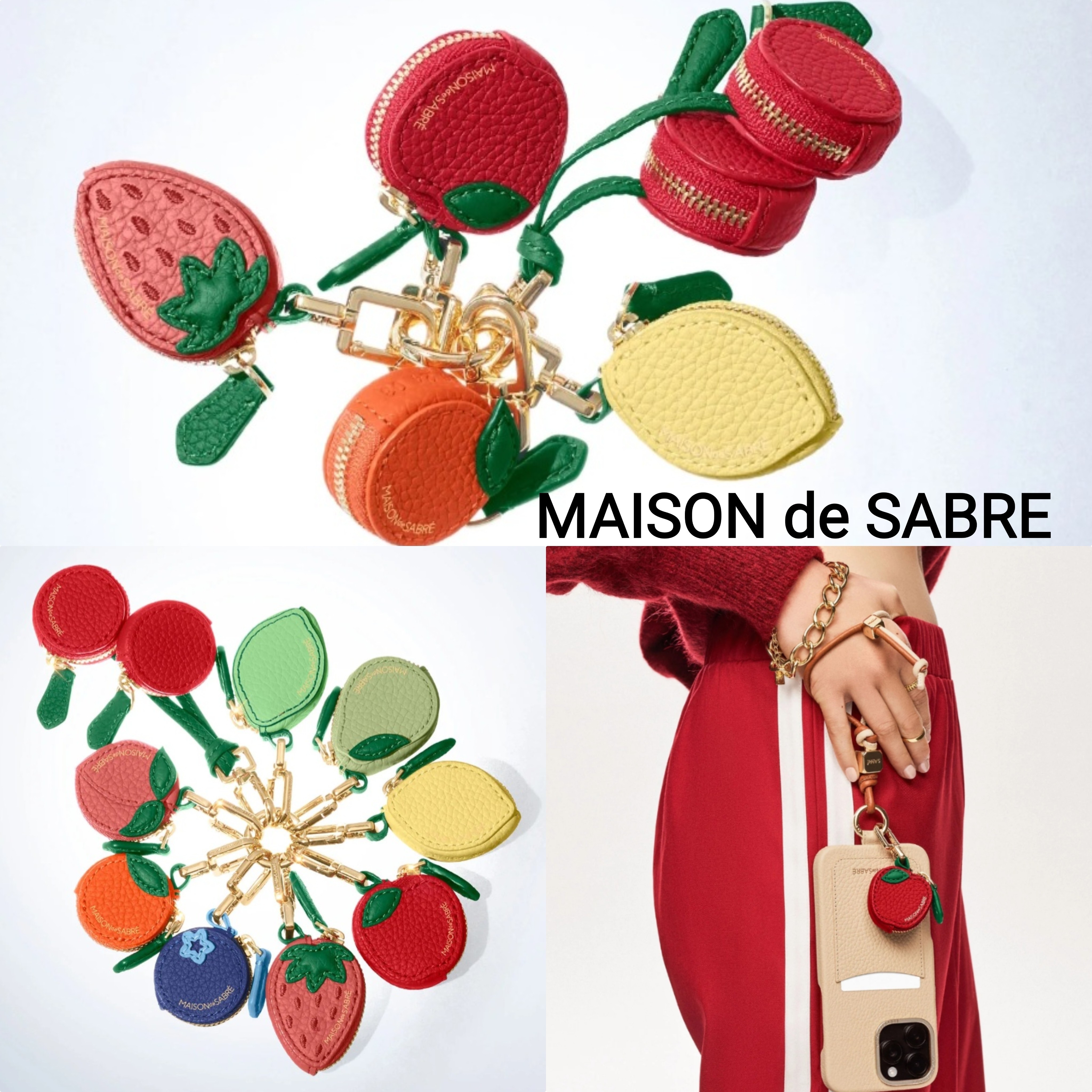 【MAISON de SABRE】レザーフルーツチャーム☆送料関税込み