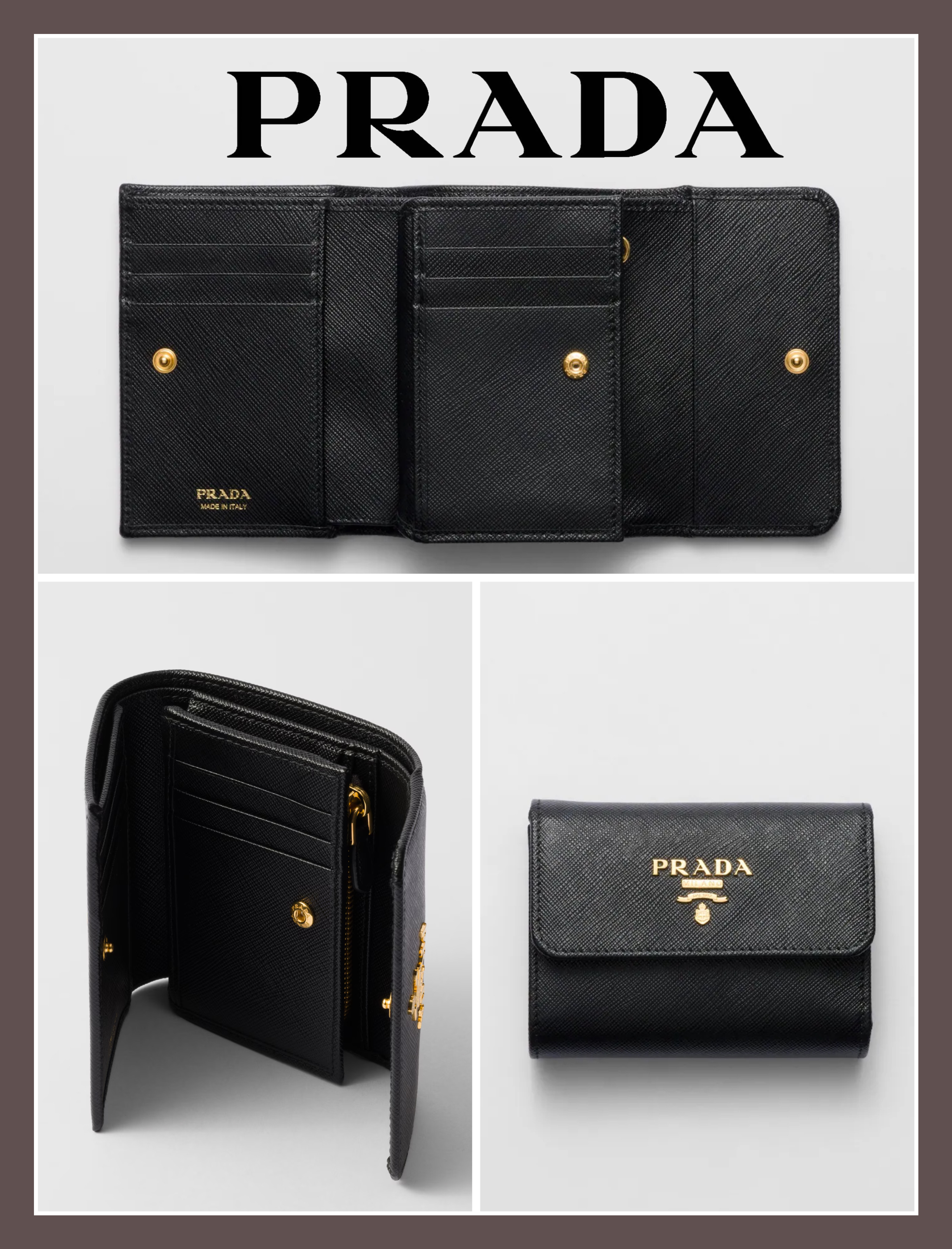 【関税込み】完売間近☆PRADA☆ スモールサフィアーノウォレット