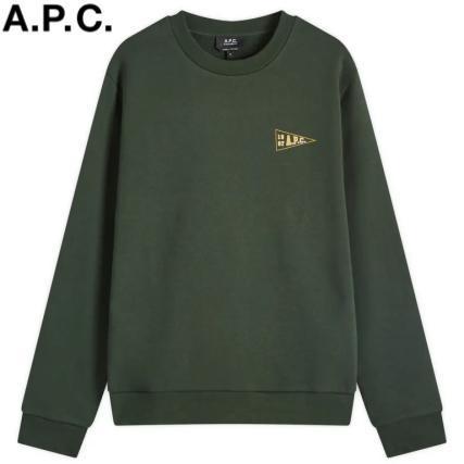【送料関税込】A.P.C. College Logo Crew Sweatshirt