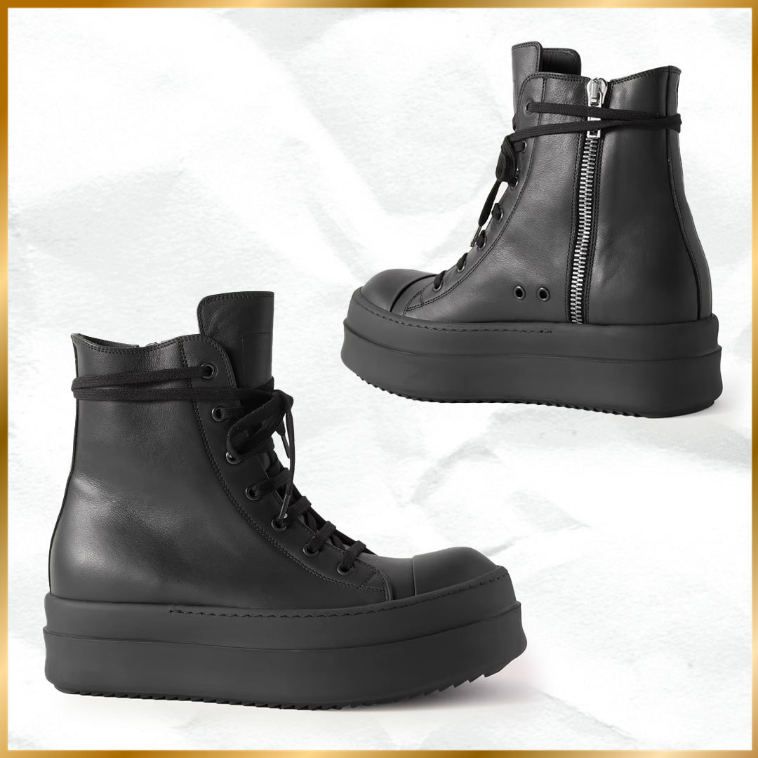 ◆Rick Owens◆メガ バンパー レザー ハイトップ スニーカー