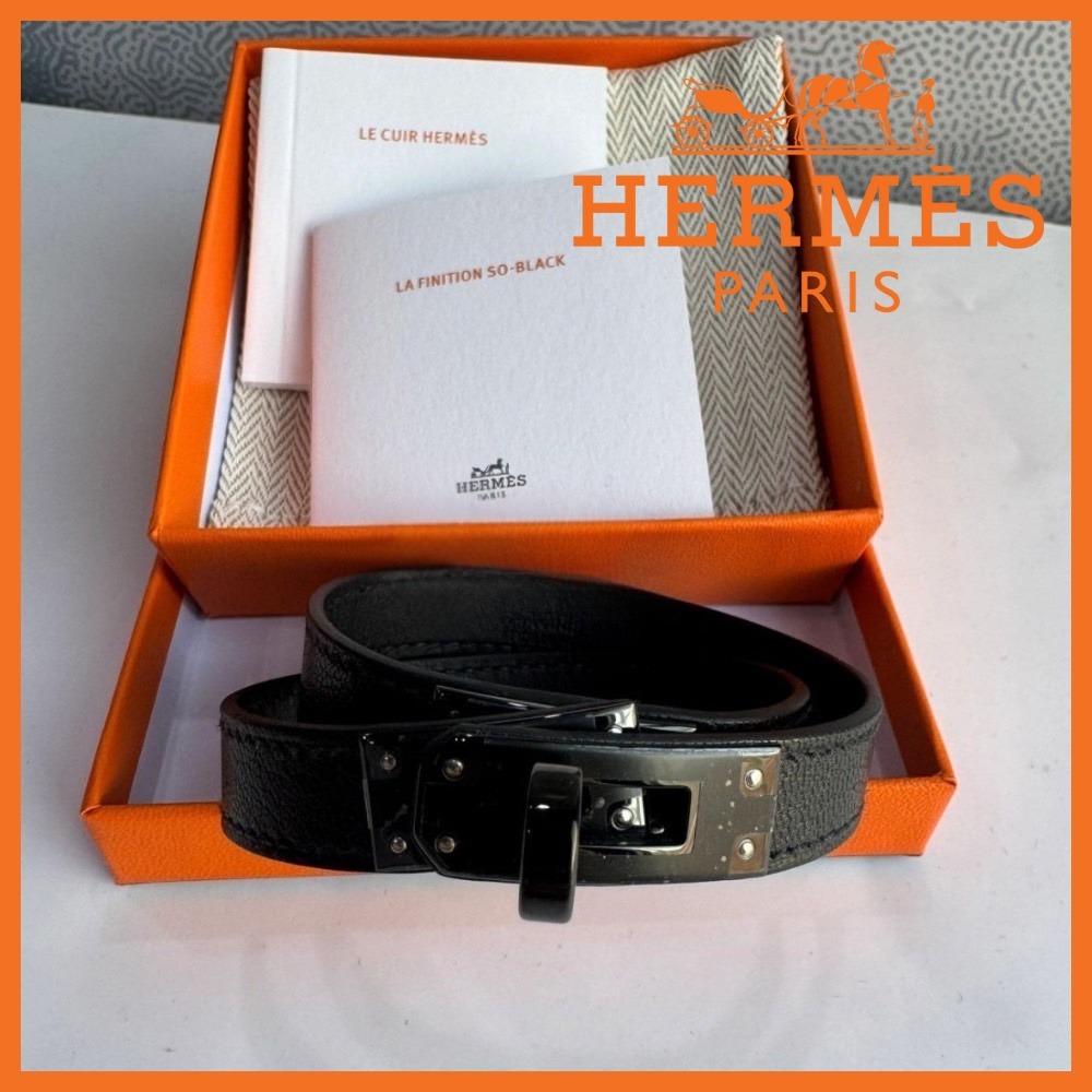 【ギフトにも☆】HERMES Kelly Double Tour So Black