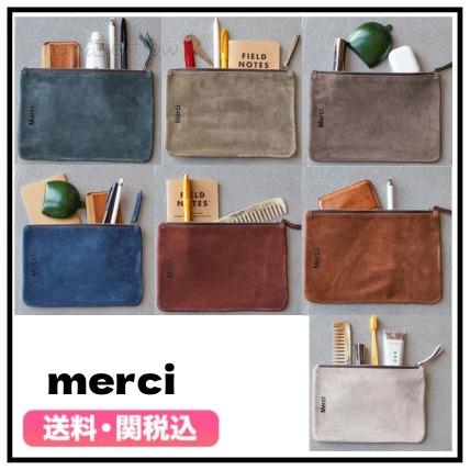 ★Merci★ メルシー スエードレザーポーチ グランデ 送料関税込