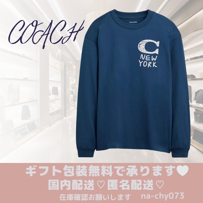 【メンズサイズ】COACHニューヨーク ロング スリーブ Tシャツ