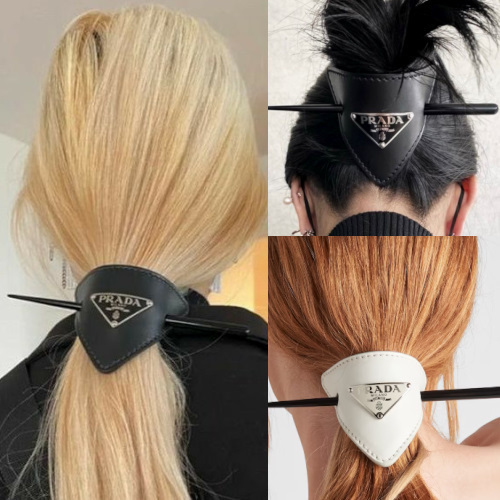 【日本未入荷☆】PRADA プラダ レディース レザー ヘアクリップ