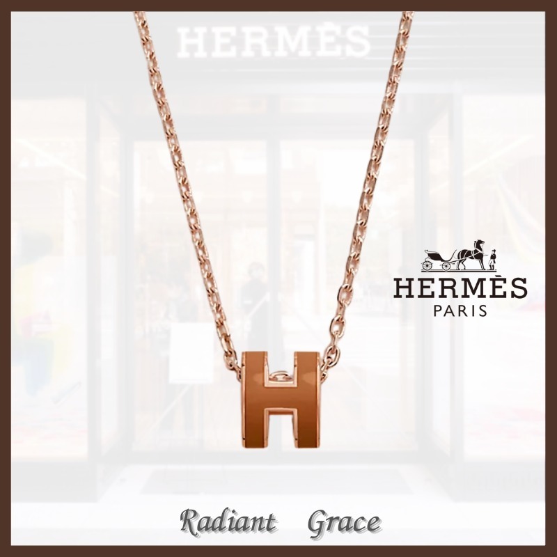 《Hのロゴが可愛い♪》HERMES Mini Pop H ペンダント
