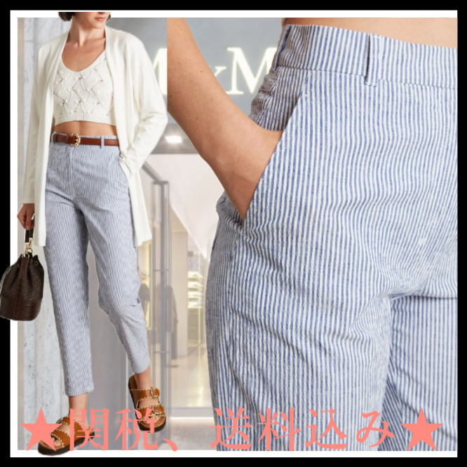 DT★Max Mara★manico シアサッカー キャンバスパンツ