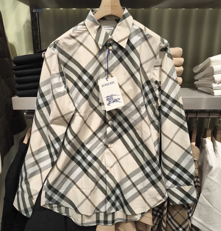 【BURBERRY】SU24-MW-SIP-2.11チェック柄コットンシャツ