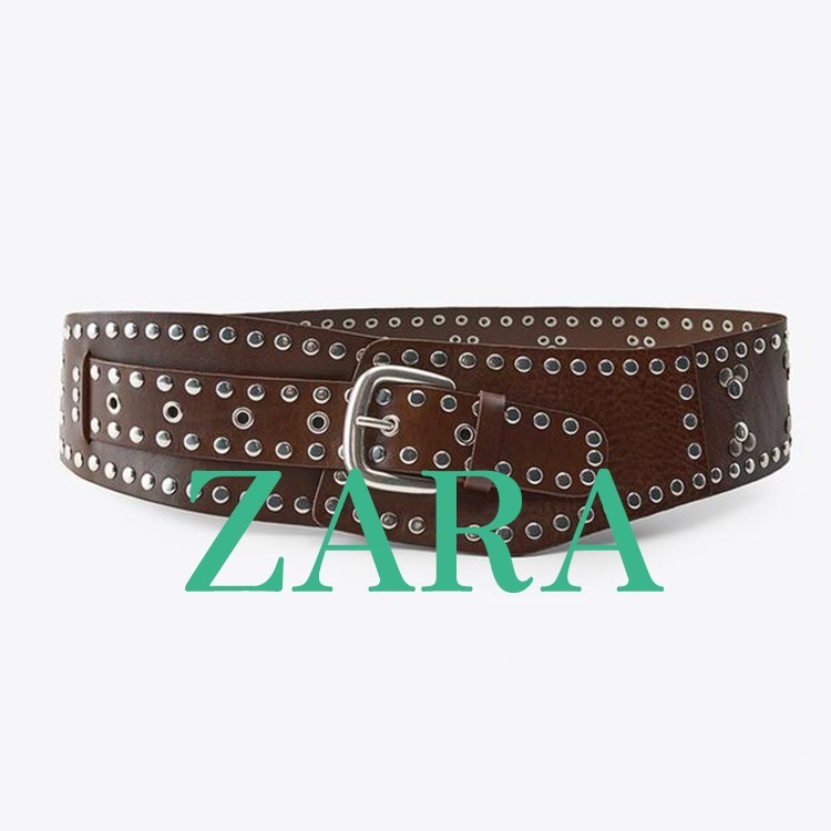 【ZARA】スタッズ レザー コルセットベルト 1736/041/700