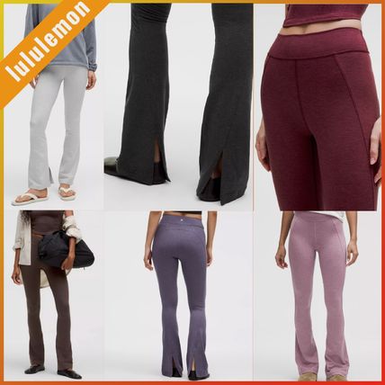 lululemon☆ソフトスエード調 ミニフレアパンツ・スプリットヘム