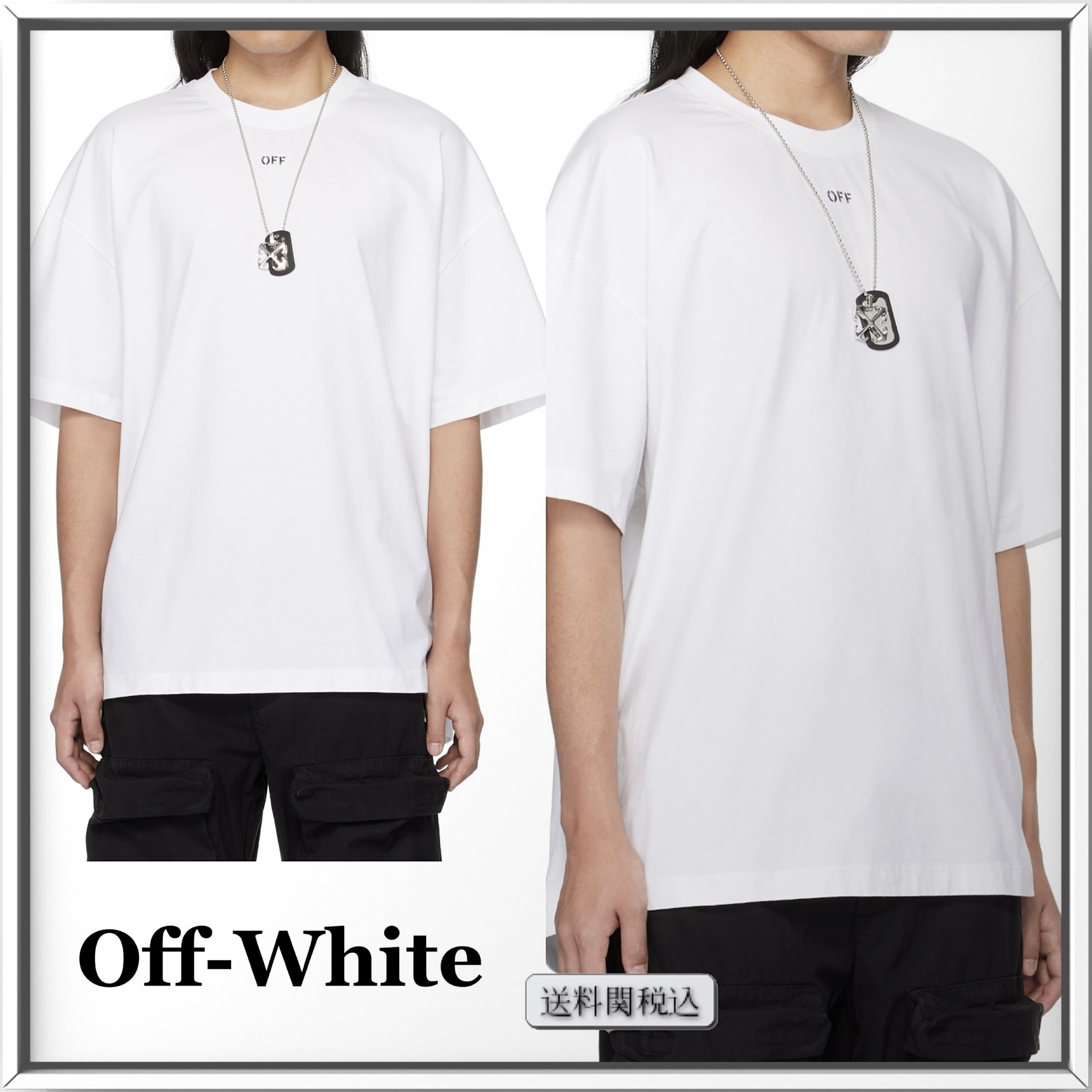 off-white Off Stamp ロゴ コットン Tシャツ 人気
