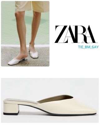 【ZARA】レザー ハイヒールミュール 1210/510/001 ZARA】レザー ハイヒールミュール 1210/510/001 Ω サンダル