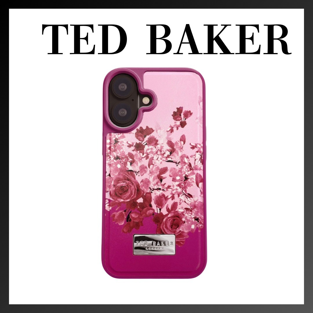 TED BAKER 花柄プリント iPhone16 ケース ピンク
