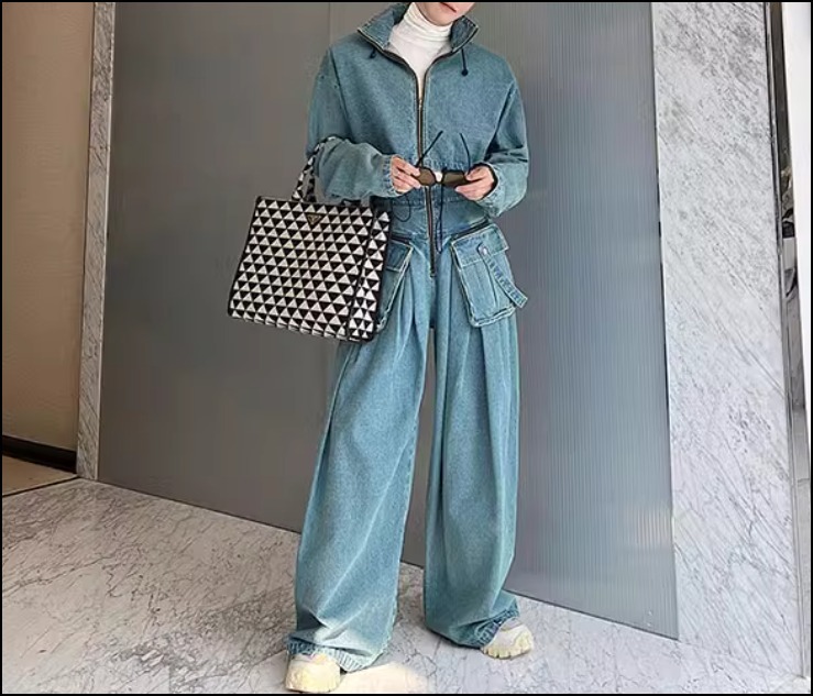デニム ジャケット＆ワイドパンツ メンズ おしゃれコーデ
