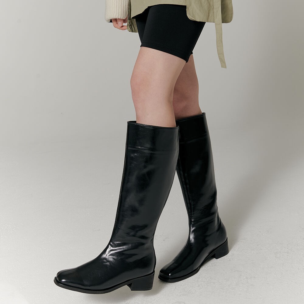 ショートブーツ・ブーティ JILLSTUART [Bedi] Black slim fit long boots (JLSO3F511BK)