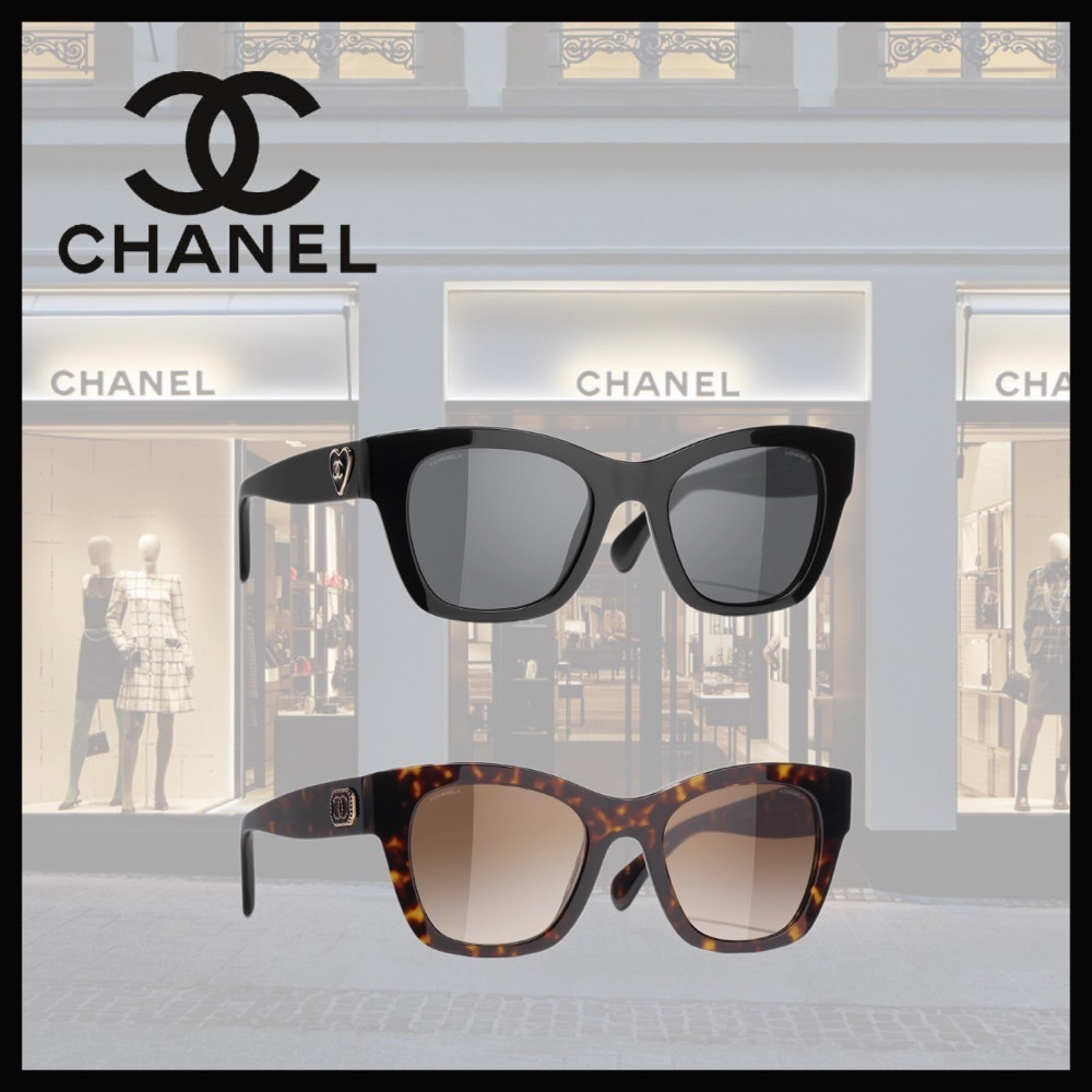 【CHANEL★カチッと決まる♪】スクエア シェイプ アイウェア