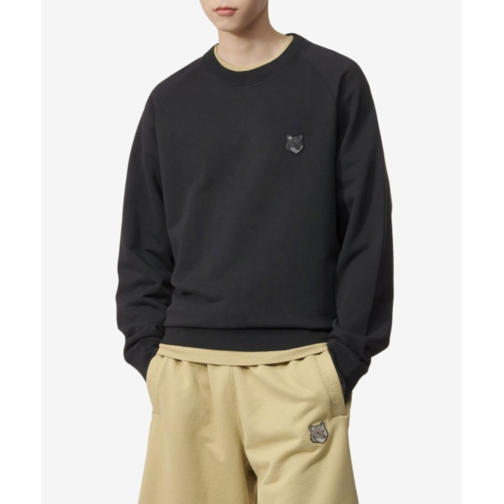 スウェット・トレーナー MAISON KITSUNE Bold Fox Head Patch Oversized Sweatshirt Blac