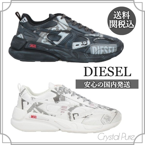 【DIESEL】Dロゴ レザー スニーカー【送料関税込】