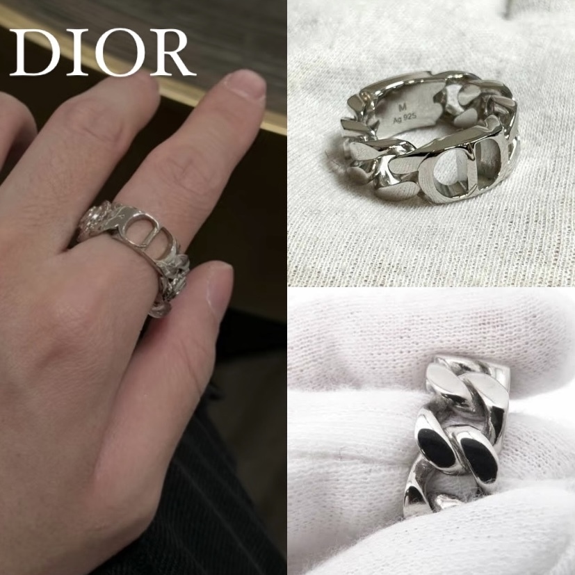 【シルバー】DIOR CD Icon チェーンリンク リング 国内直営即発】DIOR☆ CD ICON チェーンリンク リング (Dior