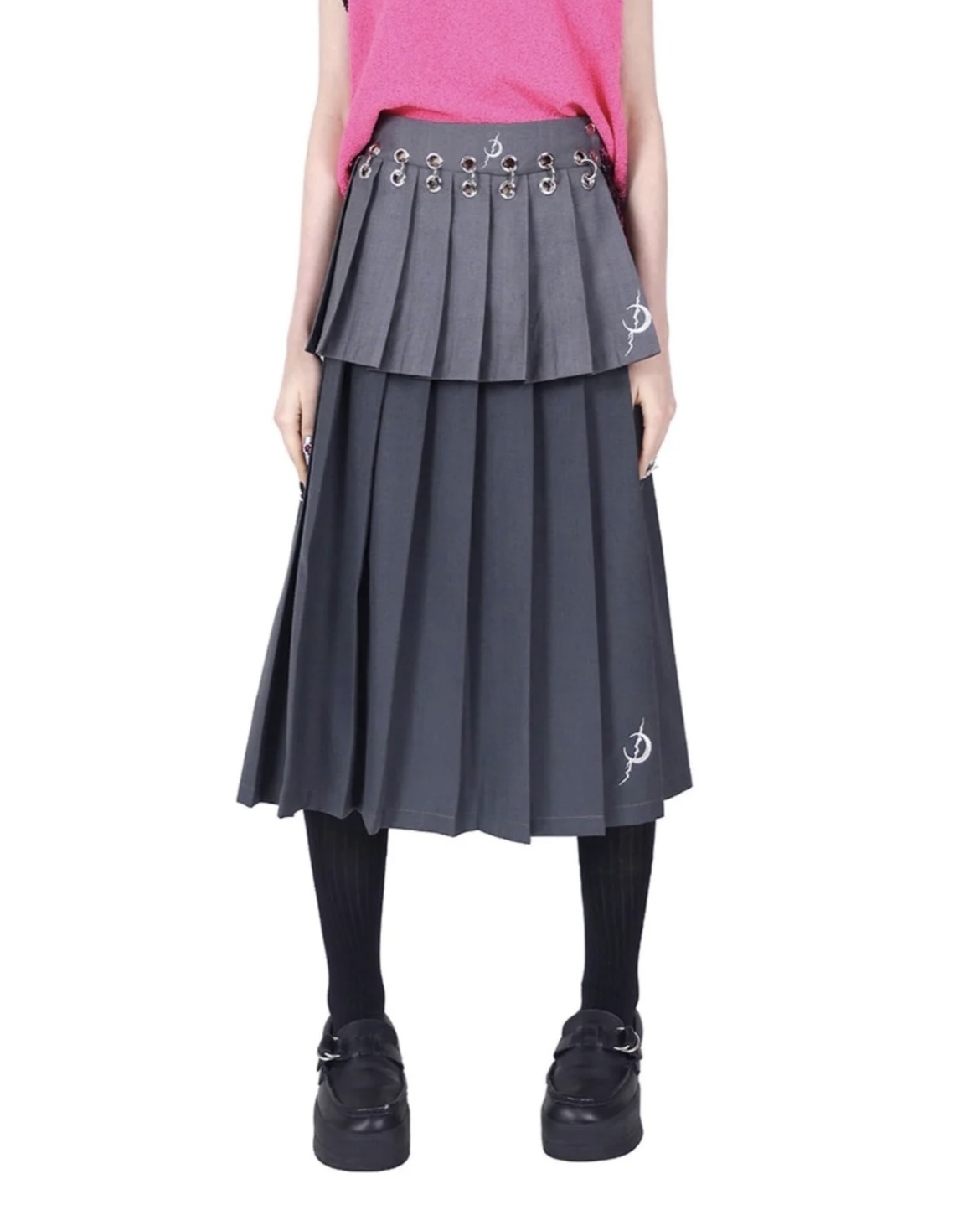 国内で当店のみ PINKSPINK - gothic tiered pleated skirt