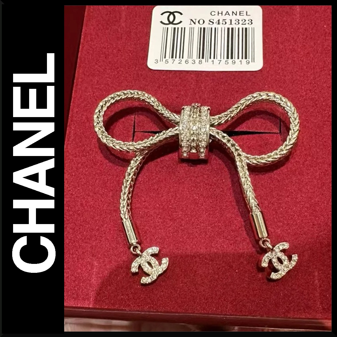 【かわいい★ゴージャス】CHANEL リボンブローチ