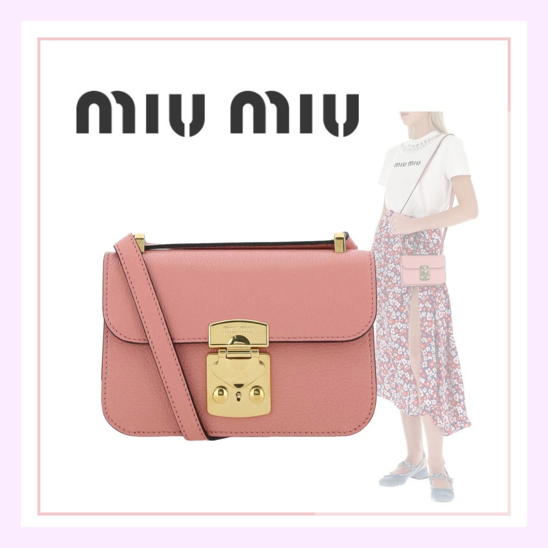 関税/送料込【MIU MIU】ロゴディテール クロスボディバッグ