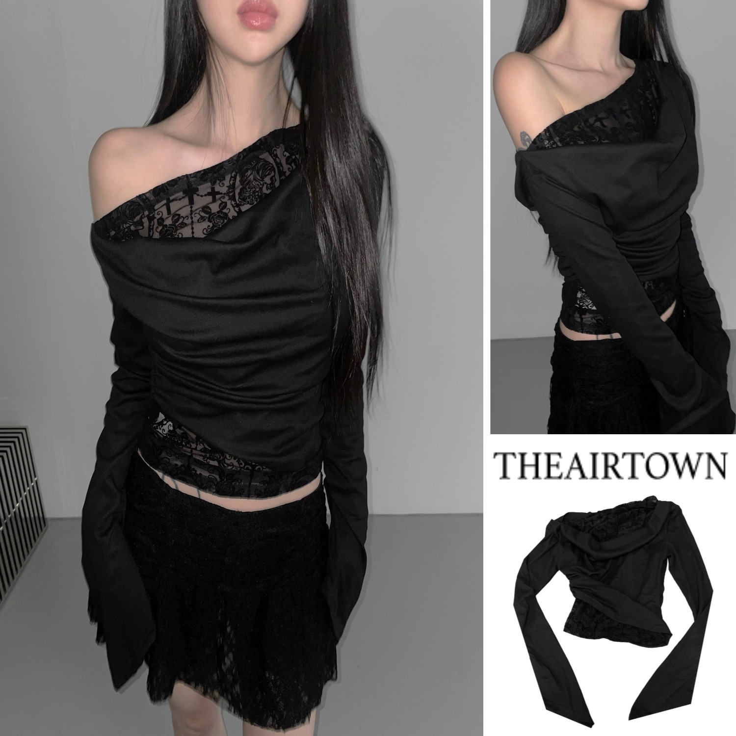 【THEAIRTOWN】クロスドレープトップ♡
