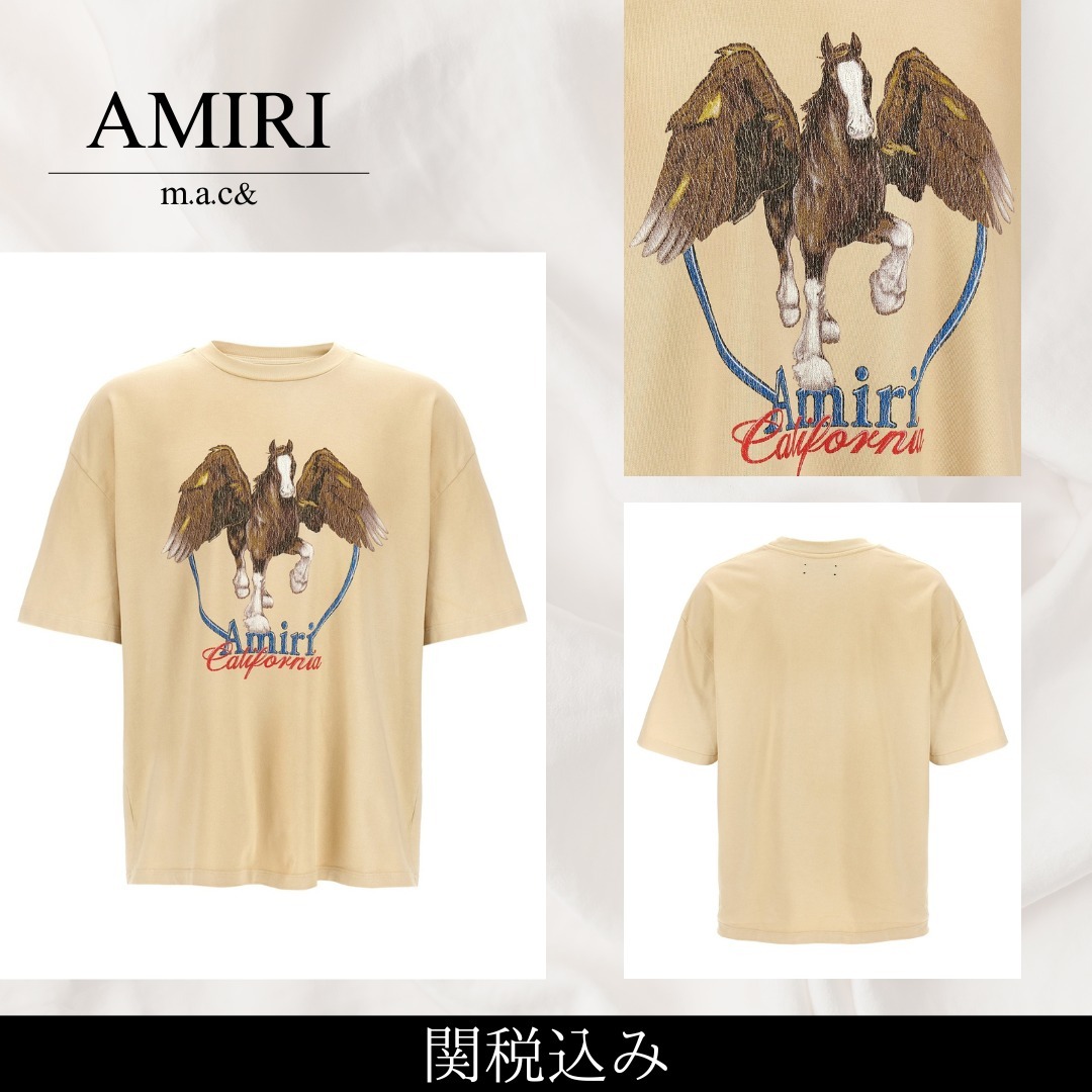 関税込み【AMIRI】ペガサス プリント ジャージー Tシャツ