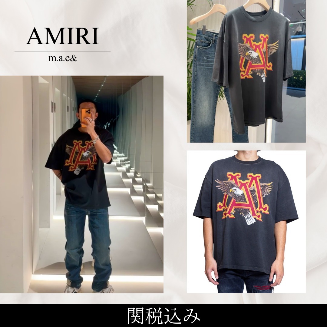 関税込【AMIRI】ヴィンテージ MA イーグル クルーネック Tシャツ
