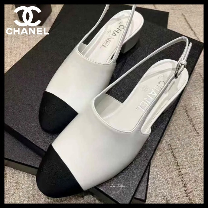 【靴下合わせもおしゃれ☆】CHANEL スリングバック シューズ