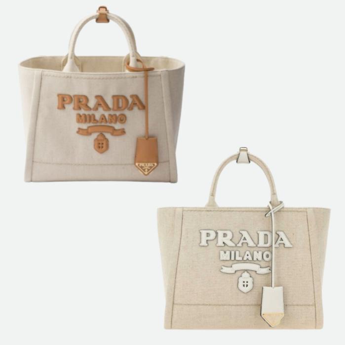 【送料関税込み】Prada キャンバス トートバッグ コンパクト◎