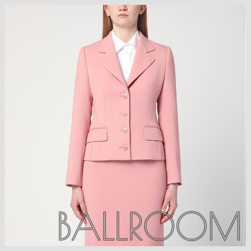 ジャケット DOLCE&GABBANA SINGLE-BREASTED PINK WOOL JACKET