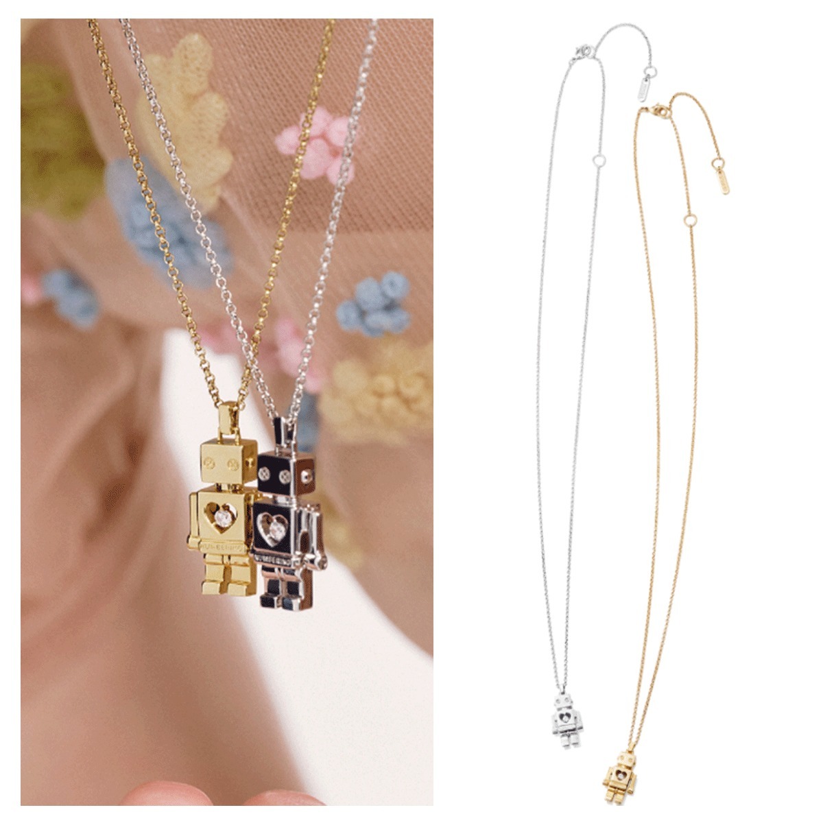 ネックレス・ペンダント Numbering Robot Pendant Necklace #5774 5BNY293