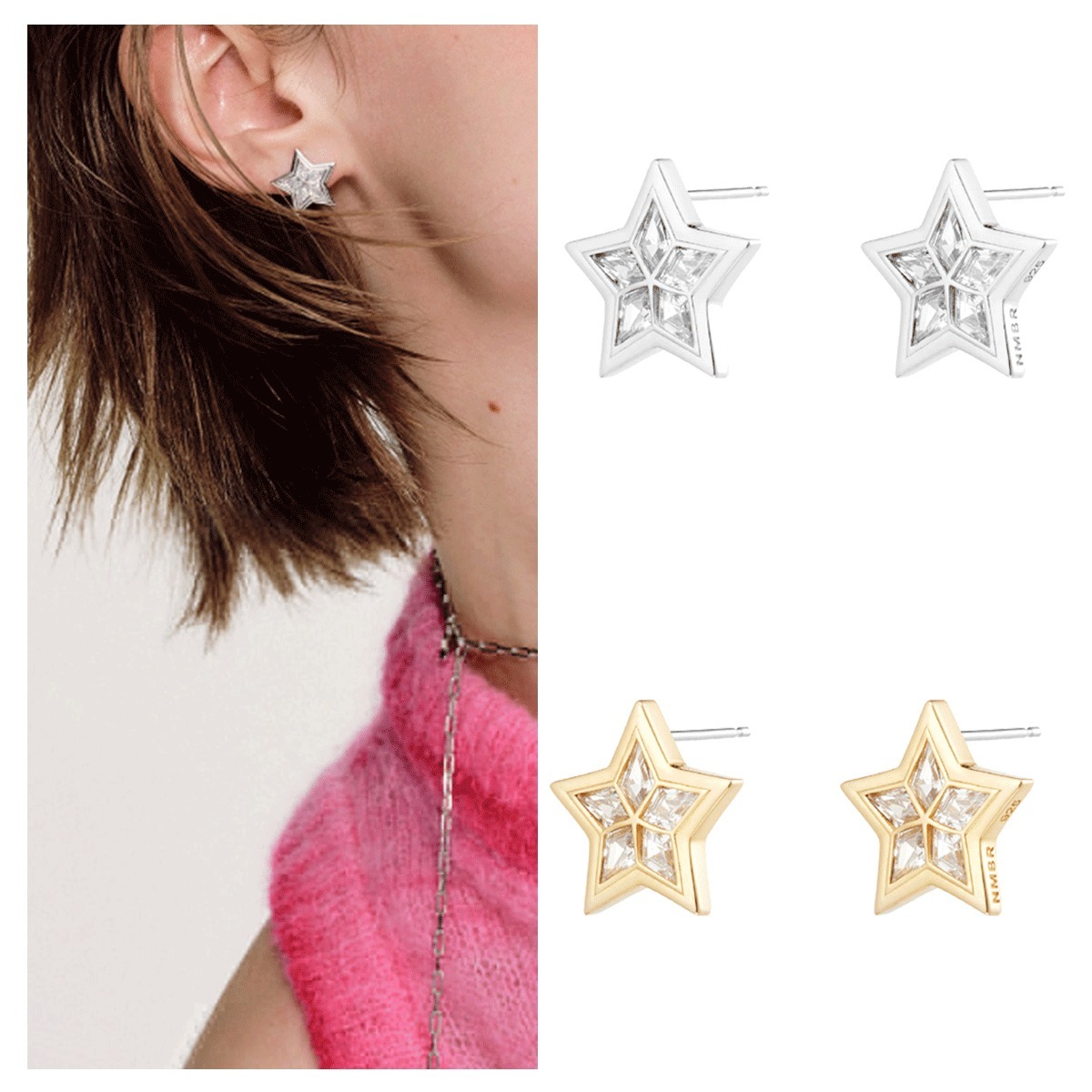 ピアス Numbering Brilliant Star Earrings #7102 5BNY295
