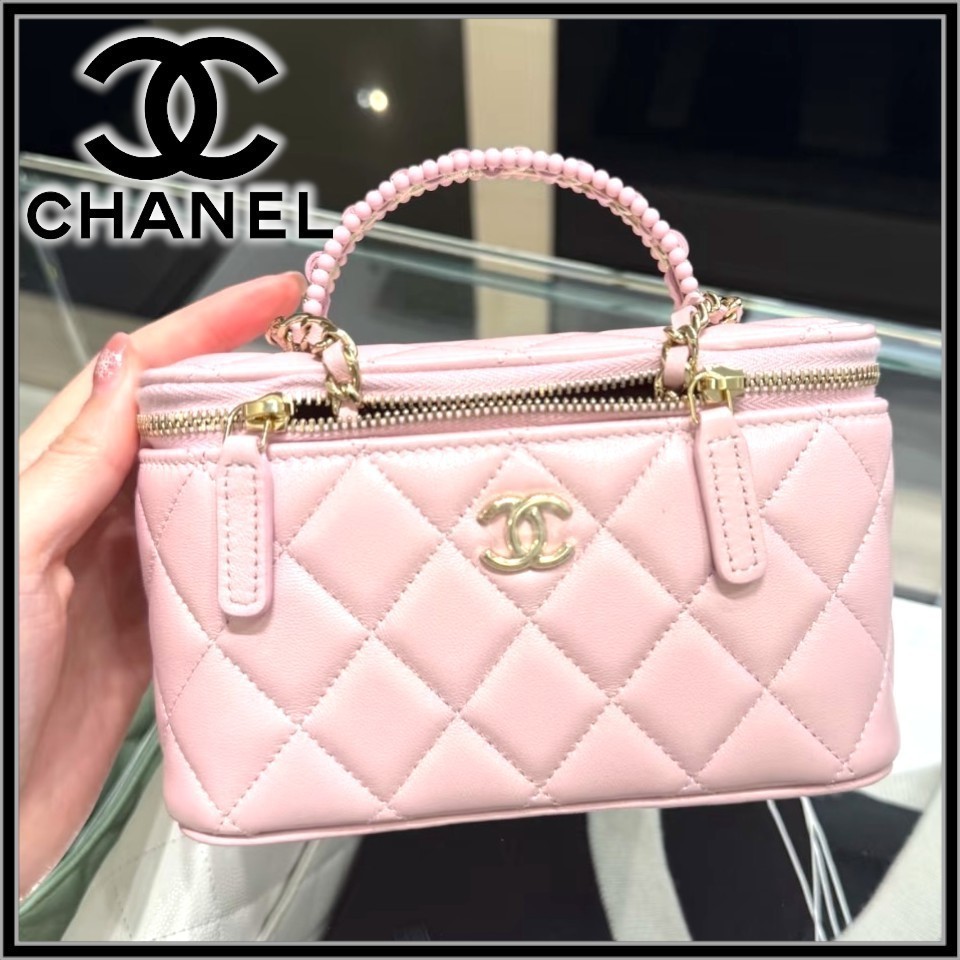 ハンドルデザインが可愛い♪【CHANEL】ヴァニティバッグ