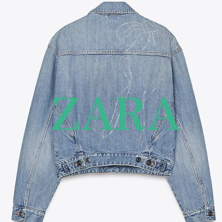 【ZARA】TRF ストラス デニムジャケット 8197/079/400
