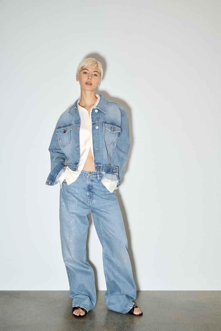 【ZARA】TRF ストラス デニムジャケット 8197/079/400 ZARA】TRF ストラス デニムジャケット 8197/079/400 (ZARA