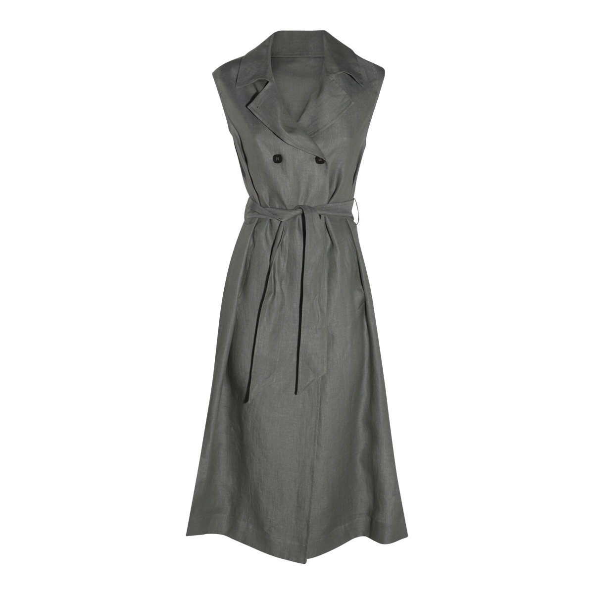 ワンピース GLANSHIRT GREY LINEN DRESS