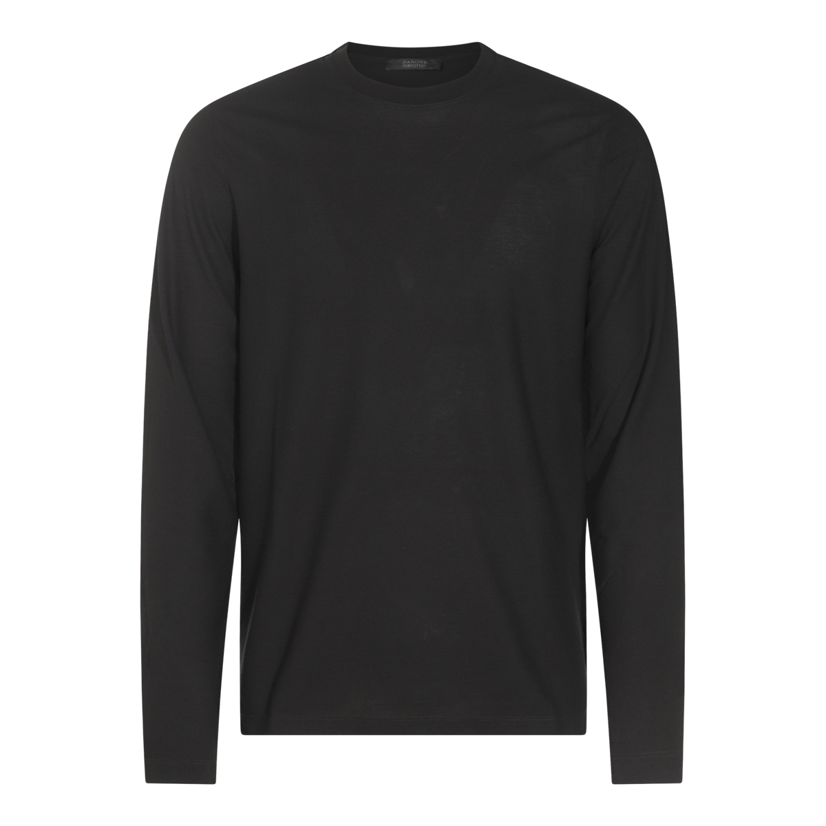 Tシャツ・カットソー ZANONE BLACK COTTON T-SHIRT