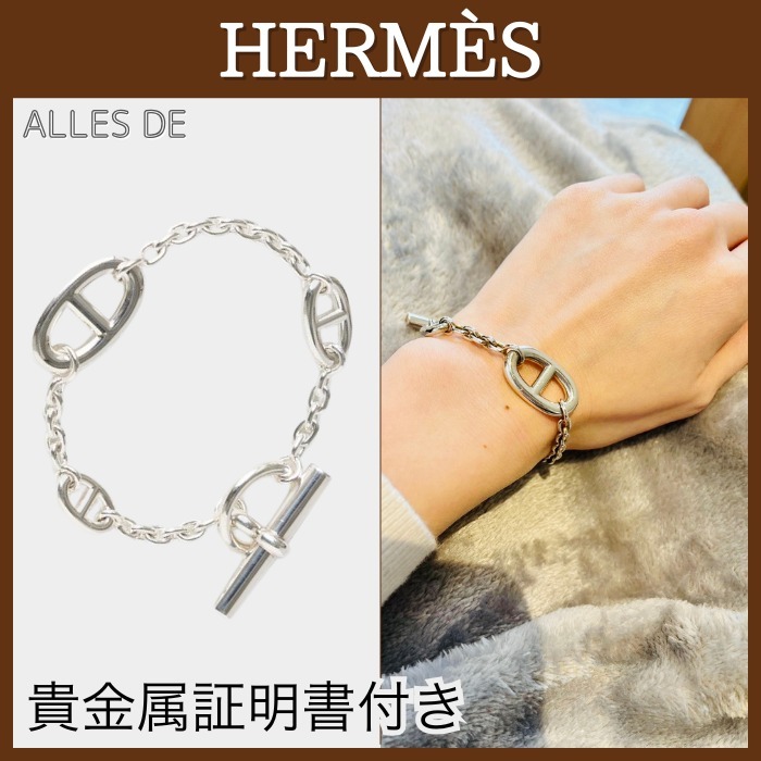 【重ね付けにも！】HERMES ファランドール ブレスレット