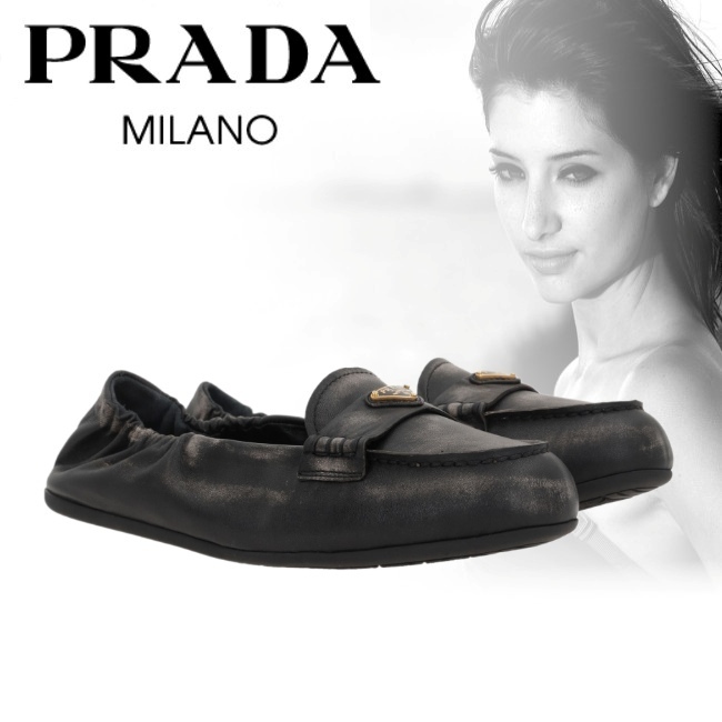 正規店買付【PRADA】デレーヴ ナッパレザー モカシン